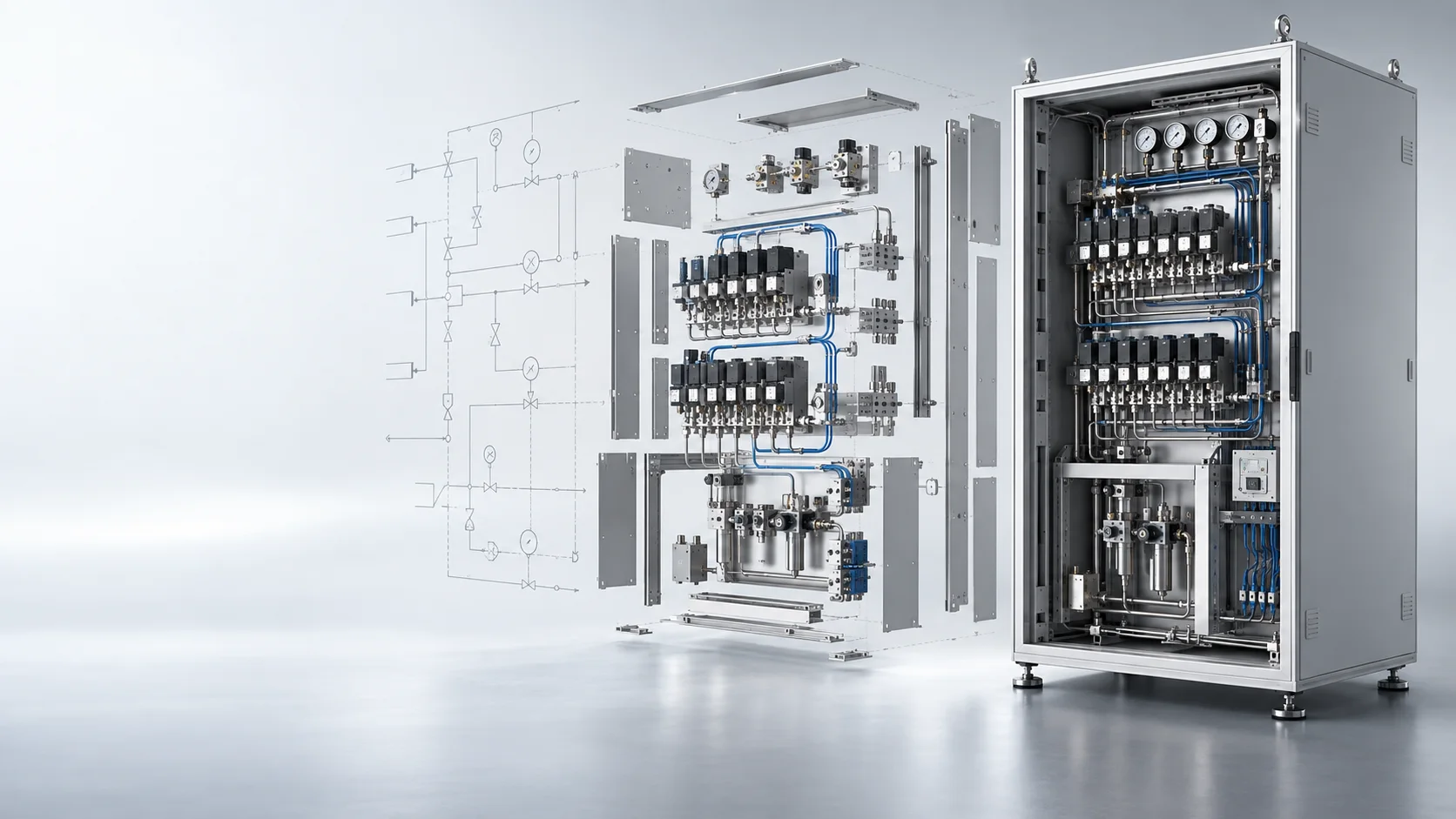 Concept illustration of an equipment assembly built from approved components