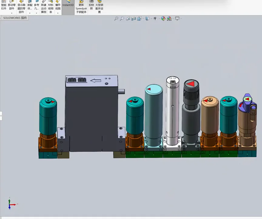 Native SolidWorks assembly shown in the MST recording